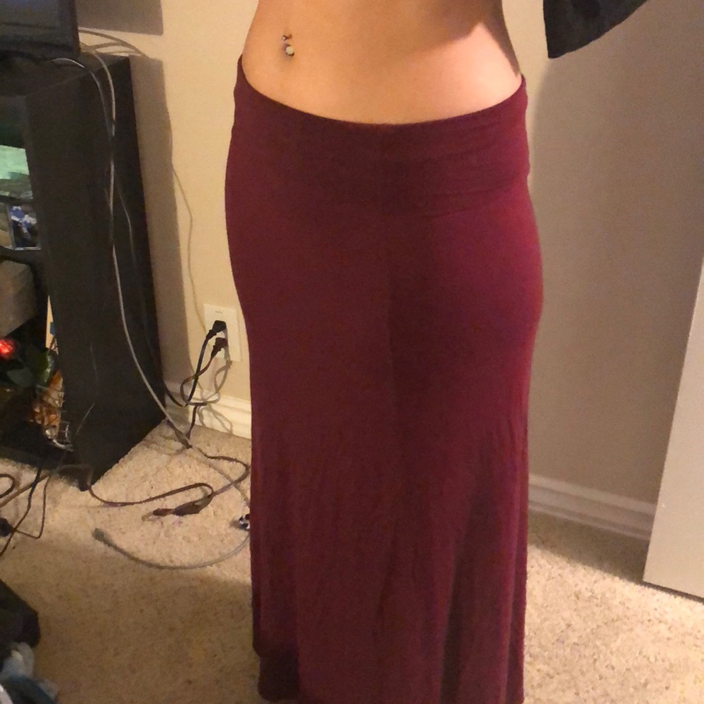 Red Maxi Skirt